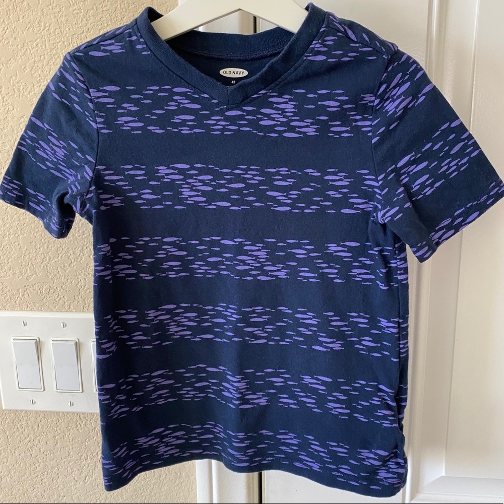 Old Navy Boys Blue Short-Sleeved T-Shirt 4T